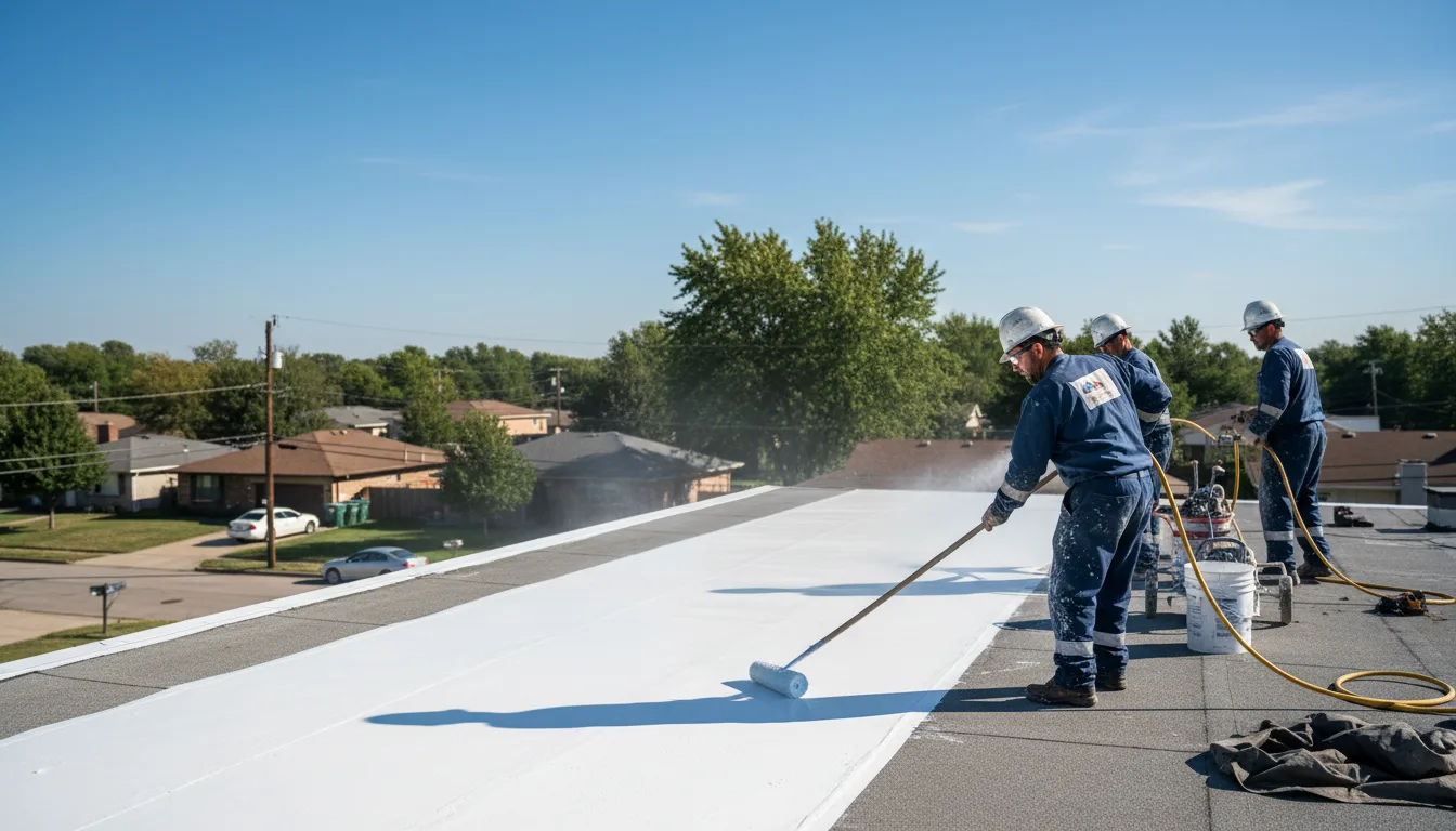 Commercial roof coating in Hometown, IL near me